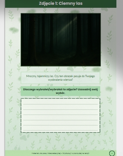 Materiały ilustracyjne – „Które zdjęcie pasuje do wiersza?”. Zdjęcia lasów/ścieżki