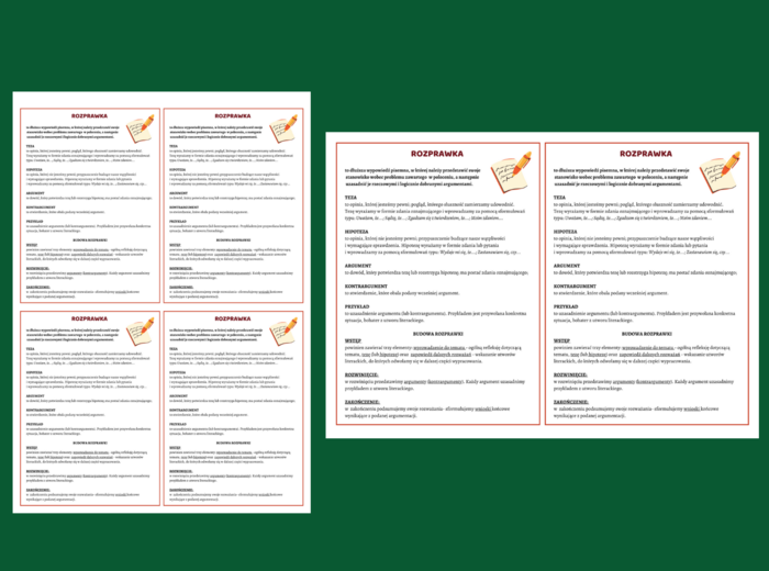 ROZPRAWKA – OPOWIADANIE - PRZEMÓWIENIE - wklejka – wklejki – kl. 4-8 – egzamin – powtórzenie – ćwiczenia redakcyjne