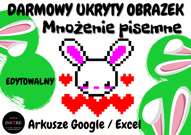 Mnożenie pisemne - Króliczek - UKRYTY OBRAZEK