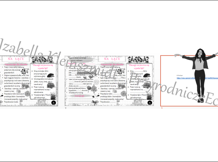 Mini zestaw do tematu „Na łące” - sketchnotka + karta pracy + gratisowy link do prezentacji multimedialnej niekomercyjnej wykonanej w genial.ly do indywidualnego pobrania i użycia do celów niekomercyjnych. Przyroda klasa 4, dział VIII „Odkrywamy tajemnic