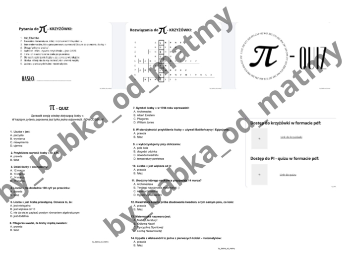 GOTOWA GAZETKA SZKOLNA – DZIEŃ LICZBY PI & DZIEŃ MATEMATYKI