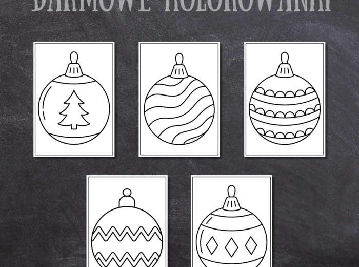 Bombki - darmowe kolorowanki (PDF)