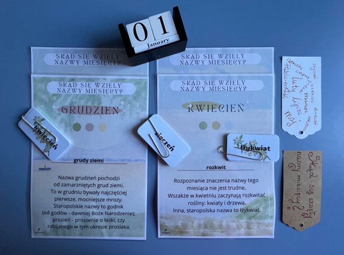 Skąd się wzięły nazwy miesięcy - karty