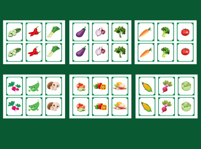 DZIEŃ OWOCÓW I WARZYW – WARZYWA - memory – 36 szt. – biblioteka – świetlica