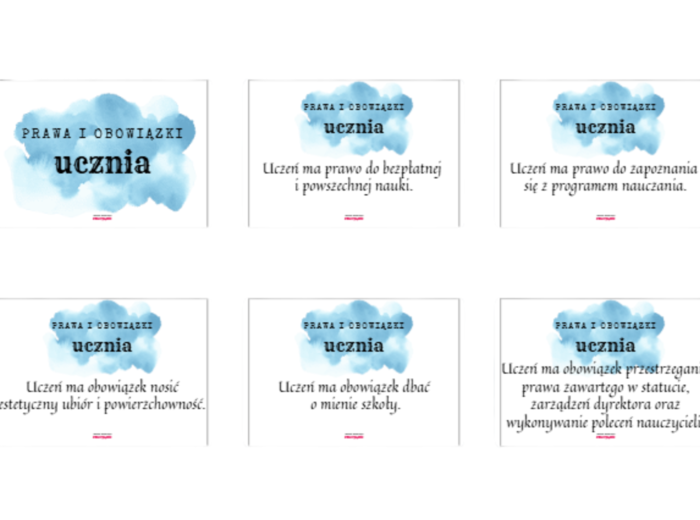 „Prawa i obowiązki ucznia” gazetka - prezentacja