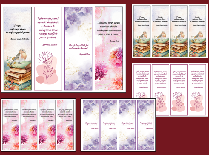 ŚWIATOWY DZIEŃ POEZJI – zakładki do książek – zakładka – wersja 2