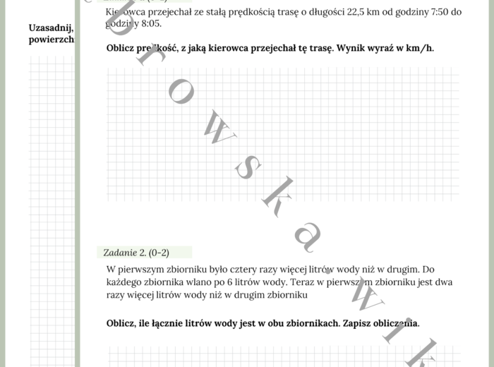 Egzamin ósmoklasisty - zadania otwarte