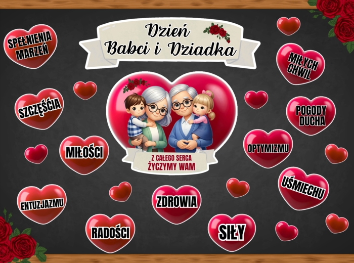 DZIEŃ BABCI I DZIADKA - Z całego serca życzymy Wam - grafika XXL