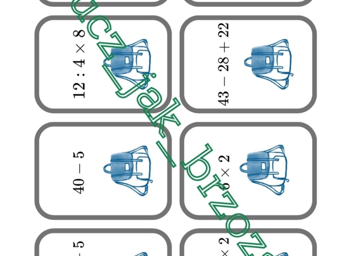 Kolejność działań, gra karciana "Czarny Piotruś"