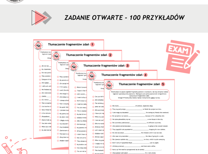 E8 z języka angielskiego - tłumaczenie fragmentów zdań - 100 przykładów