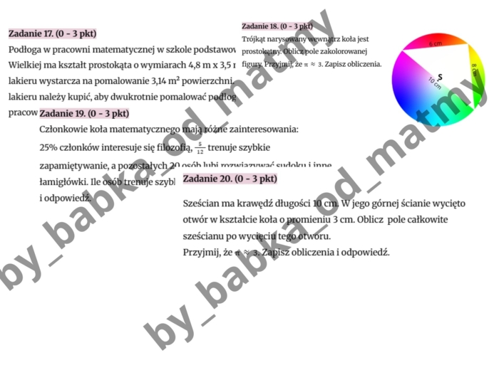 Egzamin próbny z matematyki – Dzień Liczby PI