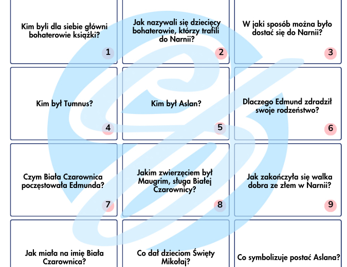 Opowieści z Narnii: Lew, czarownica i stara szafa pytania i odpowiedzi do pracy z lekturą