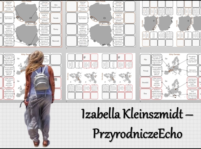 Notatka okienkowa/stacja zadaniowe/notatka interaktywna/notatka graficzna/karta pracy/sketchnotka „Góry 1Polski i Europy” , „Położenie gór na mapie Polski i Europy” w pdf do SP. Geografia 7 , dział „Środowisko przyrodnicze Polski”. Materiał wykonany na p