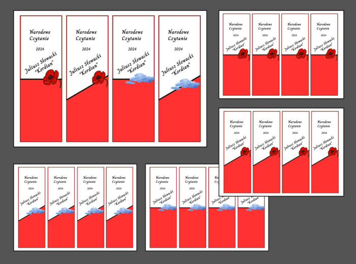 NARODOWE CZYTANIE 2024 – zakładki do książek – zakładka – kolor – wersja 4