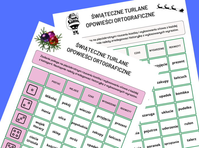 BOŻE NARODZENIE – turlane opowieści świąteczne – opowiadanie – ćwiczenia redakcyjne – ortografia