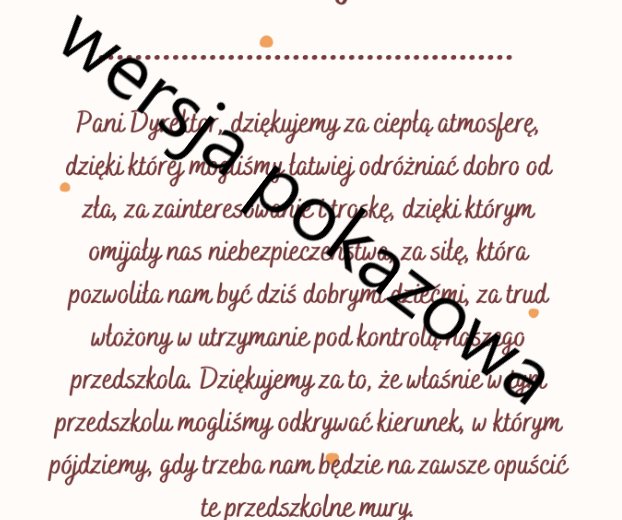 Podziękowanie