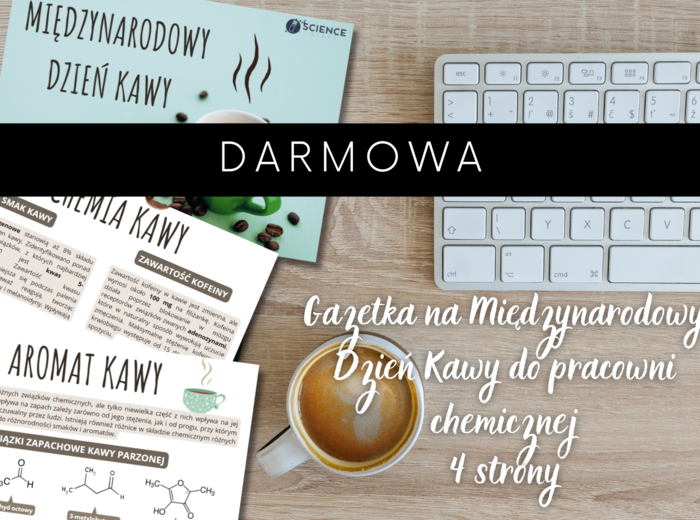 Gazetka na Międzynarodowy Dzień Kawy do pracowni chemicznej