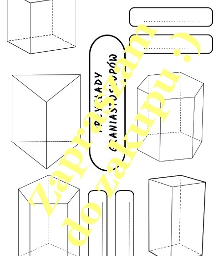 Lapbook Graniastosłupy - propozycja materiałów.