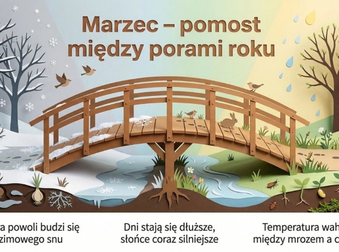 Marzec - gazetka szkolna, gazetka tematyczna, prezentacja, plansze