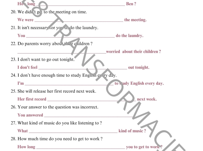 E8 Transformacje zdań