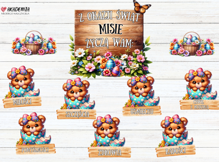 ŻYCZENIA WIELKANOC - MISIE