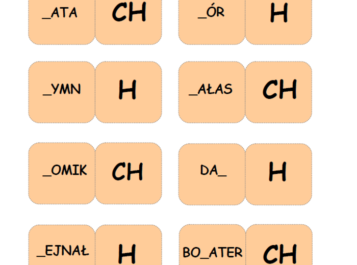 Domino - gry ortograficzne
