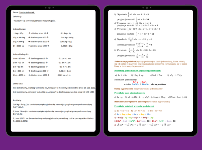 Notatki 8-klasisty - Matematyka