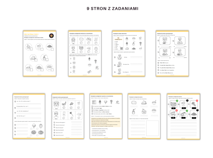 KIds Can Klasa 3 Unit 4 Food Czasownik Like Dodatkowe zadania Karty Pracy Ćwiczenia