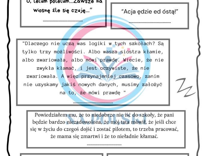 Kto to powiedział? Powtórka lektur z kl.4