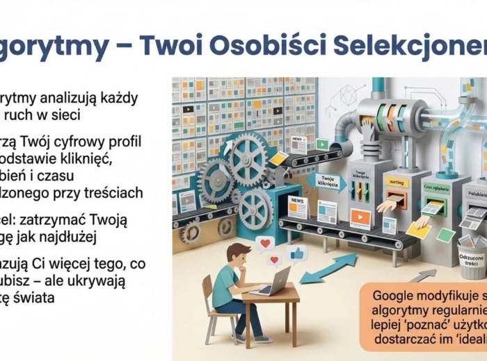 Manipulacja i dezinformacja w Internecie – przewodnik po cyfrowym teatrze informacji (gazetka szkolna / prezentacja)