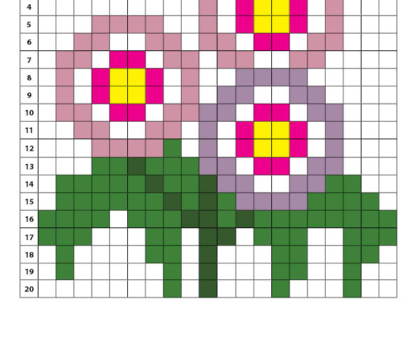 Kodowanka Wiosenne Kwiaty