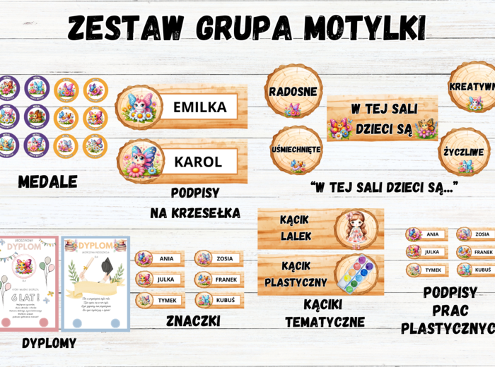 ZESTAW MOTYLKI