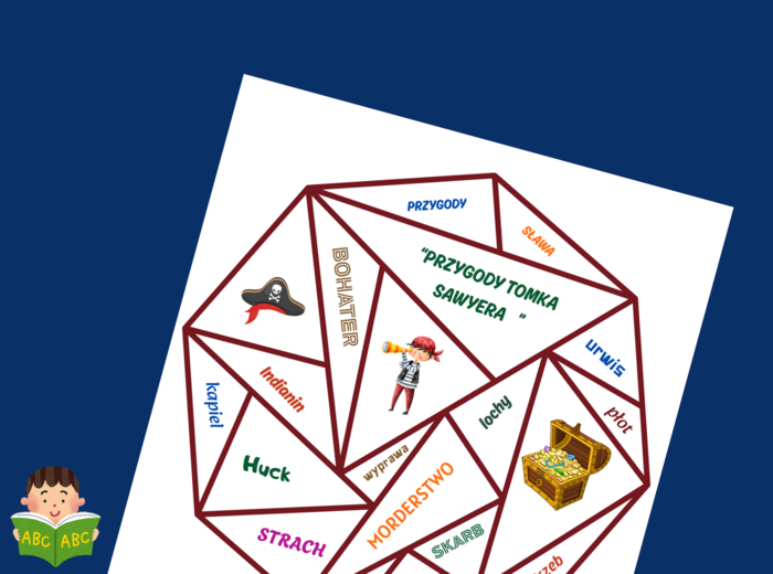 "PRZYGODY TOMKA SAWYERA" – układanka – puzzle – egzamin – powtórka – lektura uzupełniająca – karta pracy