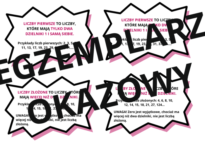 Liczby pierwsze i liczby złożone - notatka