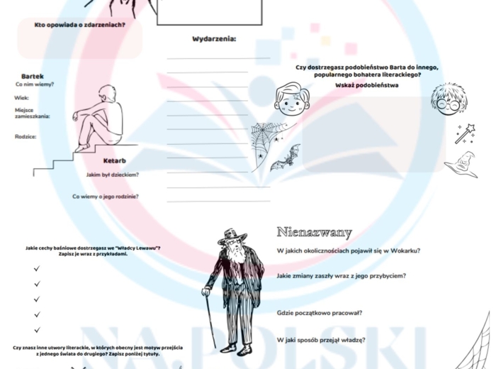 Władca Lewawu - graficzne karty pracy