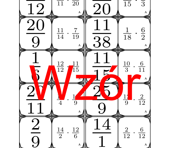 Domino - Mnożenie ułamków | matematyka