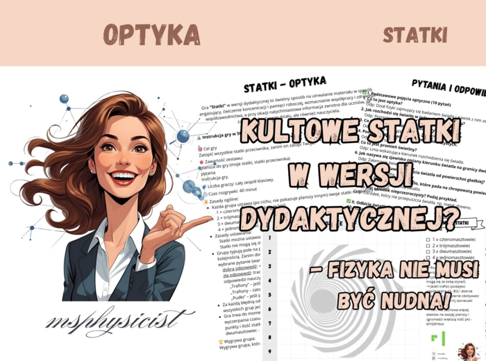 POWTÓRZENIE: OPTYKA – klasa 8 – lekcja powtórzeniowa – GRA dydaktyczna. STATKI. MOC powtórki.