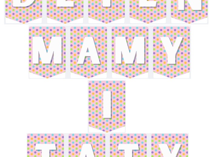 Girlanda, dekoracja, napis DZIEŃ MAMY I TATY