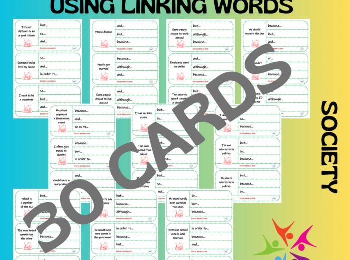 WRITING SENTENCES USING LINKING WORDS / SOCIETY