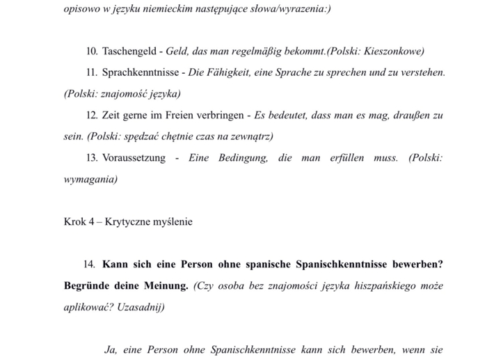 Matura podstawowa JĘZYK NIEMIECKI Czytanie ze zrozumieniem