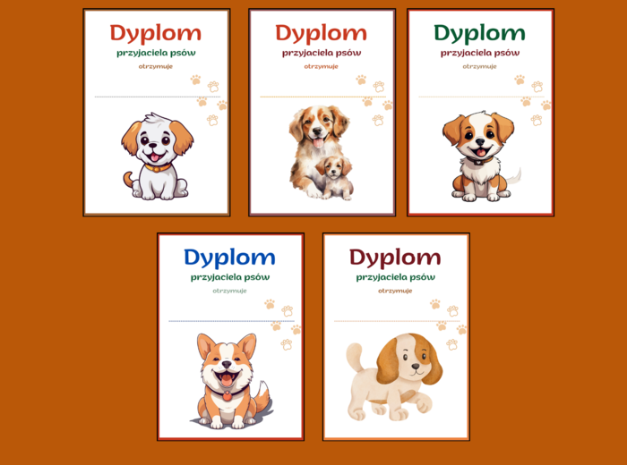 DZIEŃ KUNDELKA - dyplomy - 11 wersji - biblioteka - świetlica