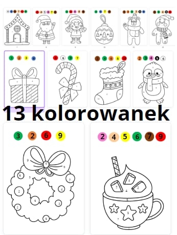Świąteczne kolorowanki do przedszkola i na świetlicę