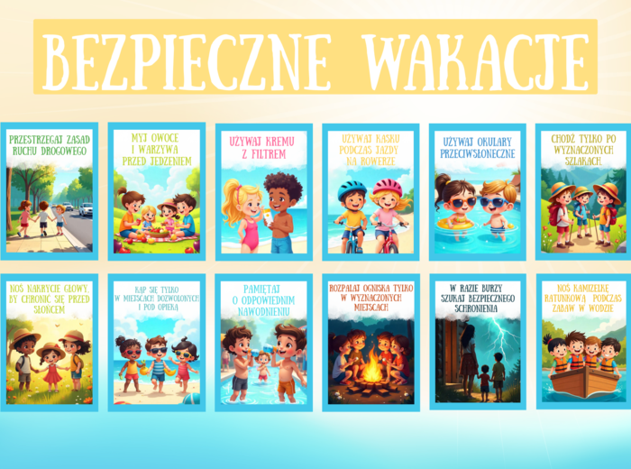 BEZPIECZNE WAKACJE GAZETKA