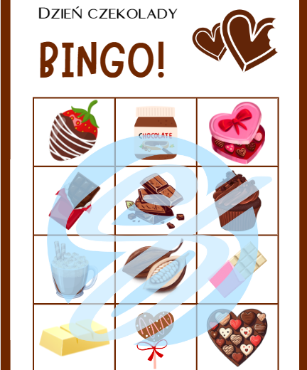 GRA BINGO DZIEŃ CZEKOLADY