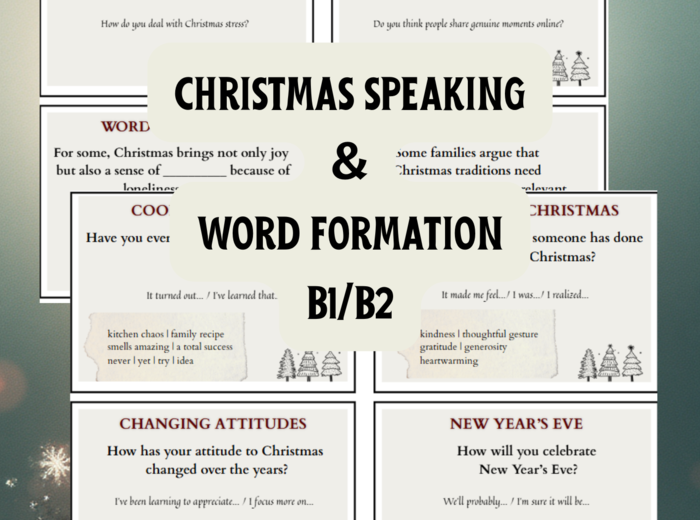 Christmas Speaking & Word Formation B1/B2