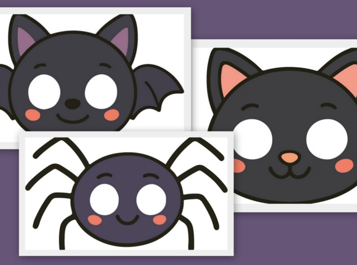 Maski na dzień dyni / halloween format a4 pdf+jpg 13 szt. kolor i czarno białe!