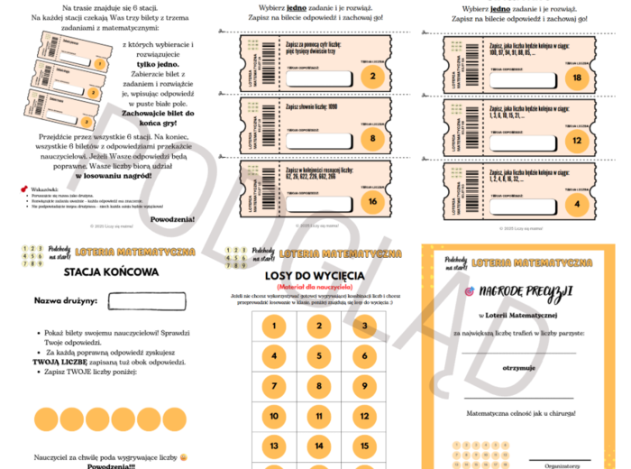 Podchody na Start – Loteria Matematyczna kl. 4 SP