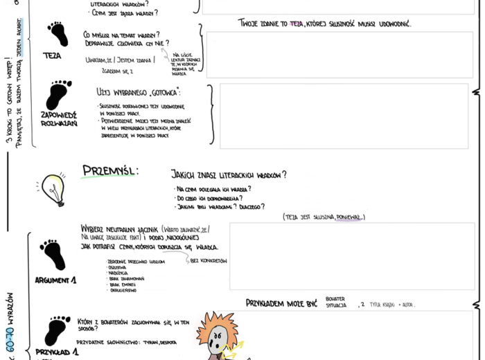 Rozprawka KROK po KROKU - klasa 7 (trzy tematy)