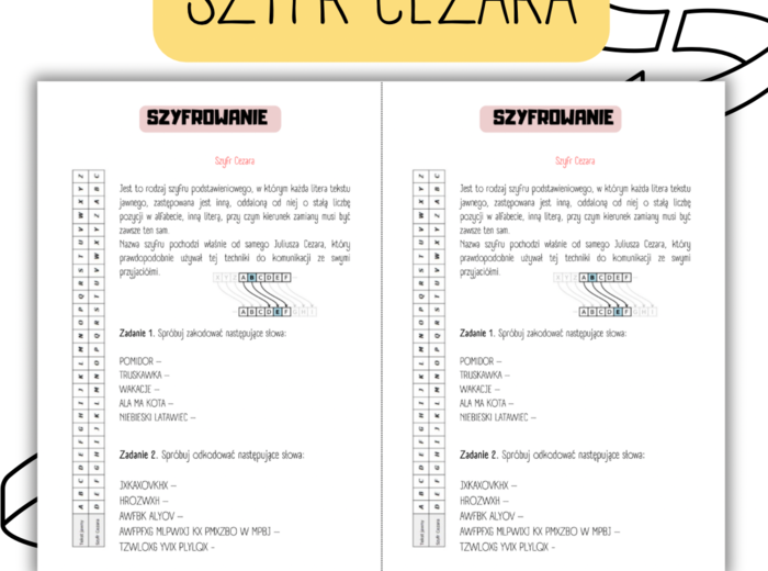 SZYFROWANIE - szyfr Cezara.