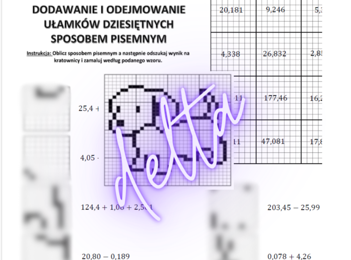 Kodowanie dodawanie i odejmowanie ułamków dziesiętnych sposobem pisemnym